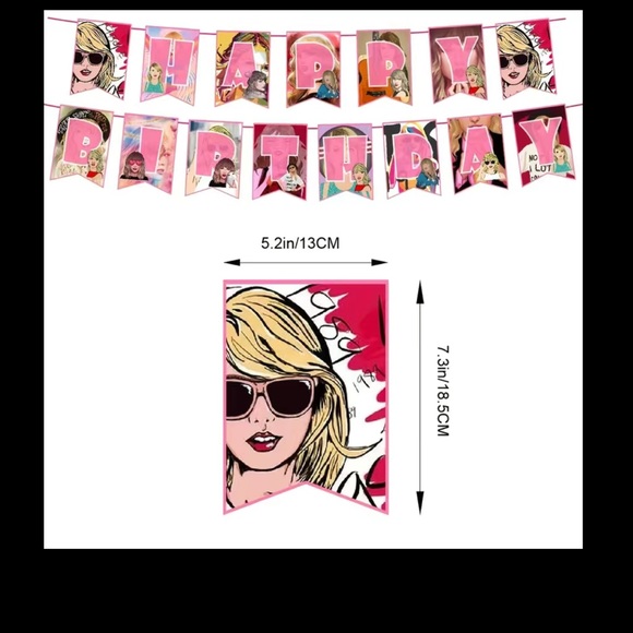 Taylor Swift Birthday Party Package! Perfect for SWIFTIES! 24 pieces! - Picture 5 of 6